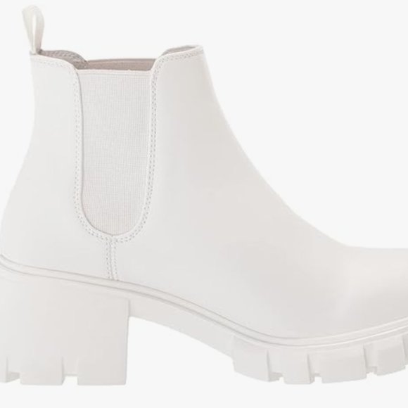 NEW Steve Madden Womens Leather Howler Ankle Boot Sz 8 white - Picture 6 of 7